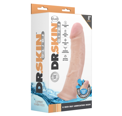 DR. SKIN 8INCH SELF LUBRICATING DILDO